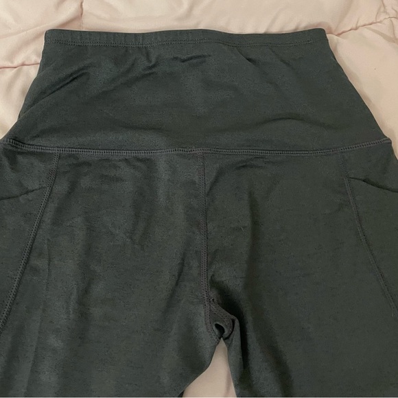 Sports Wear gray high waist full length two side pockets leggings S athletic - Picture 12 of 12